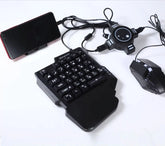5 in 1 Mobile Game Combo One-hand Game Keyboard and Mouse Combination